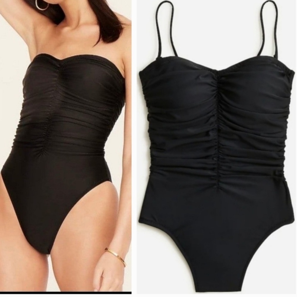 Jcrew- Ruched sweetheart one-piece swimsuit NWTs!